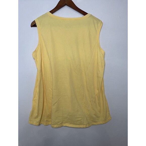 Life Is Good Women's XL Yellow Hummingbird Logo Tank Top Sleeveless Cotton - Picture 4 of 4